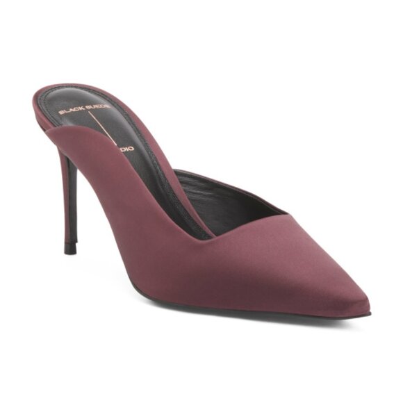 BLACK SUEDE STUDIO Handmade In Brazil Icon80 Heeled Mules NWT - Picture 1 of 3